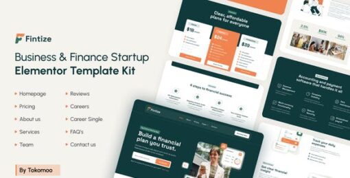 Fintize – Business & Finance Startup Elementor Template Kit