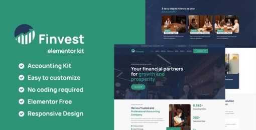 Finvest – Business Consulting Elementor Template Kit