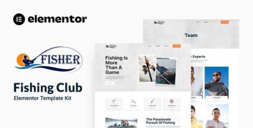 Fisher – Fishing Club Elementor Template Kit