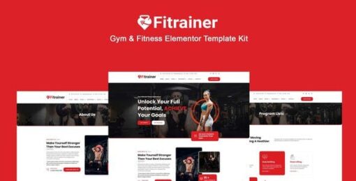 Fitrainer – Gym & Fitness Elementor Pro Template Kit