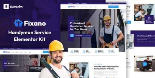 Fixano – Handyman Services Elementor Template Kit