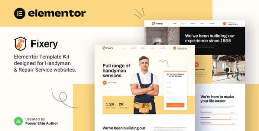Fixery – Handyman & Repair Services Elementor Template Kit