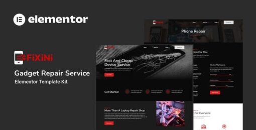 Fixini – Gadget Repair Service Elementor Template Kit