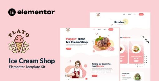 Flato – Ice Cream Shop Elementor Template Kit