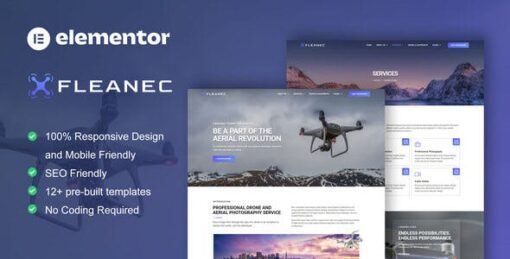 Fleanec – Aerial Photography & Videography Elementor Template Kit