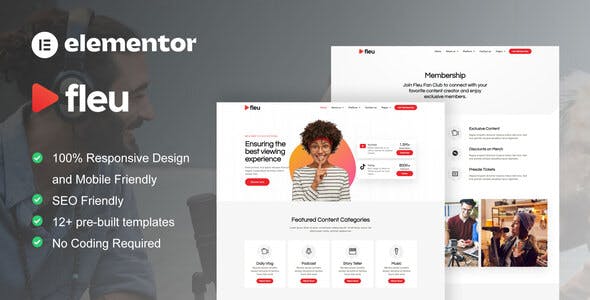 Fleu – Creative Content Creators Elementor Template Kit Fleu – Creative Content Creators Elementor Template Kit