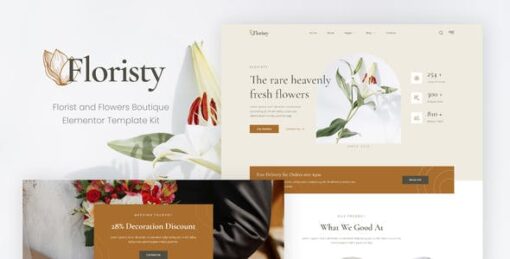 Floristy – Florist & Flower Boutique Elementor Template Kit