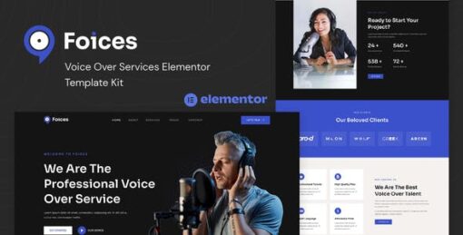 Foices – Voice Over Services Elementor Template Kit