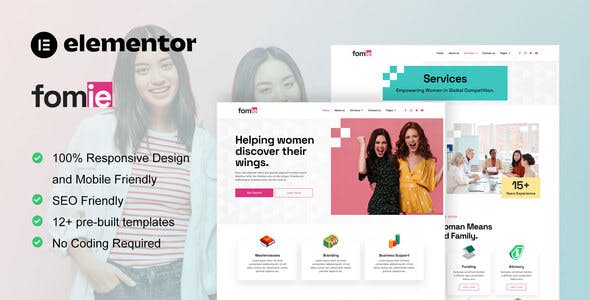 Fomie – Business Woman Elementor Template Kit Fomie – Business Woman Elementor Template Kit