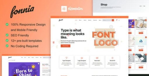 Fonnia – Digital Product Store Elementor Template Kit