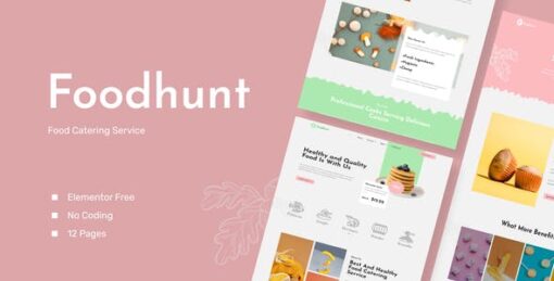 Foodhunt – Food Catering Service Elementor Template Kit