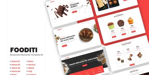 Fooditi | Restaurant & Cafe Elementor Template Kit