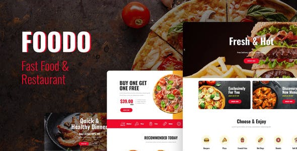 Foodo – Fast Food & Pizza Elementor Template Kit Foodo – Fast Food & Pizza Elementor Template Kit