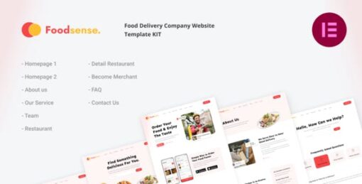 FoodSense | Food Delivery Elementor Template Kit