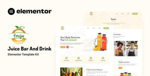 Fruju – Juice Bar & Drink Brand Elementor Template Kit
