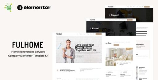 Fulhome – Home Renovations & Repair Company Elementor Pro Template Kit