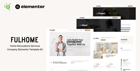 Fulhome – Home Renovations & Repair Company Elementor Pro Template Kit Fulhome – Home Renovations & Repair Company Elementor Pro Template Kit