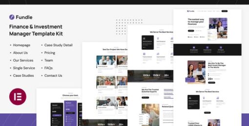 Fundle – Finance & Investment Manager Elementor Template Kit