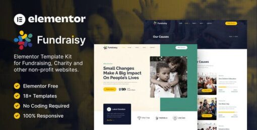 Fundraisy – Charity & Fundraising Elementor Template Kit