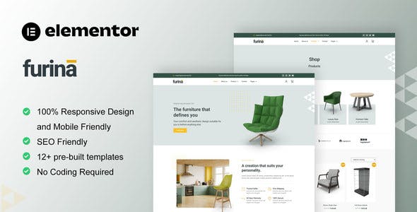 Furina – Furniture Shop WooCommerce Elementor Pro Template Kit Furina – Furniture Shop WooCommerce Elementor Pro Template Kit