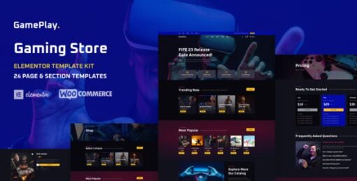 GamePlay – Video Game Store Elementor Template Kit