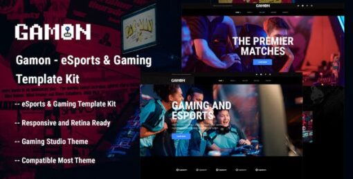 Gamon – eSports & Gaming Elementor Template Kit