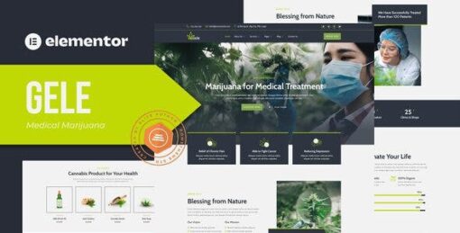 Gele – Medical Marijuana & Medicine Elementor Template Kit