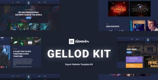 Gellod – Esport Gaming Elementor Template Kit