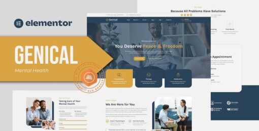 Genical – Mental Health & Therapy Elementor Template Kit