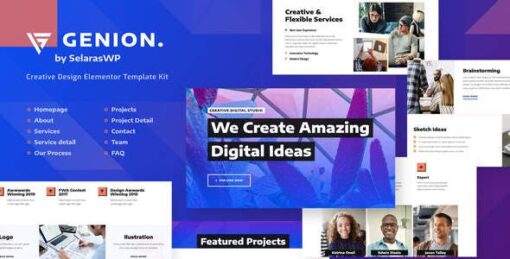 Genion – Creative Digital Agency Elementor Template Kit