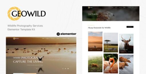 Geowild – Wildlife Photography Services Elementor Template Kit