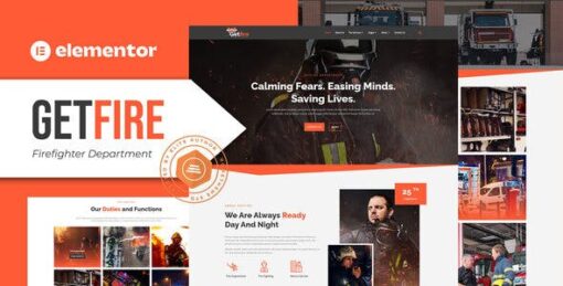 Getfire – Firefighter Department Elementor Template Kit