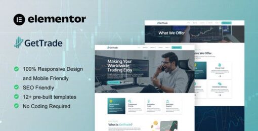 GetTrade – Trading & Investment Elementor Template Kit
