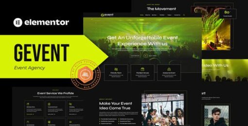 Gevent – Event Agency Elementor Template Kit