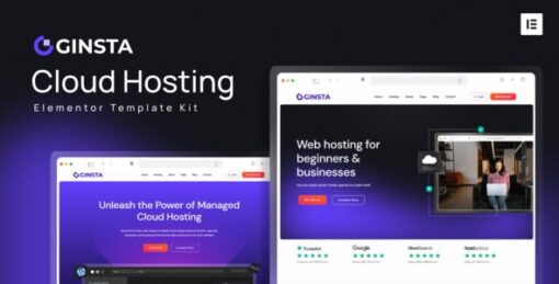 Ginsta – Cloud Hosting Company Elementor Template Kit