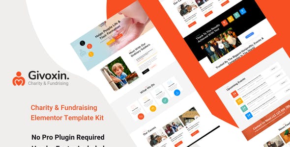 Givoxin – Charity Elementor Template Kit Givoxin – Charity Elementor Template Kit