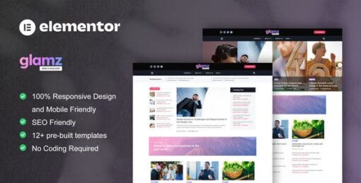 Glamz – News & Magazine Elementor Template Kit