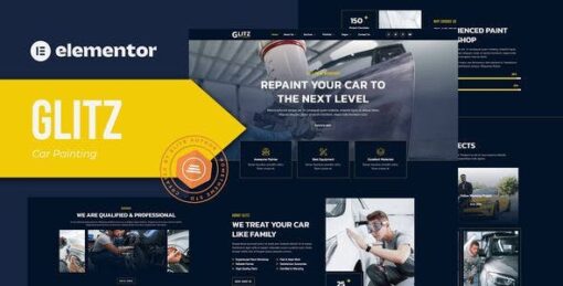 Glitz – Car Painting & Restoration Elementor Template Kit