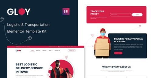 Gloy – Logistic & Transportation Delivery Elementor Template Kit