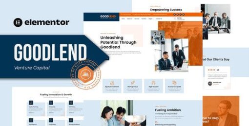 Goodlend – Venture Capital & Investment Elementor Template Kit