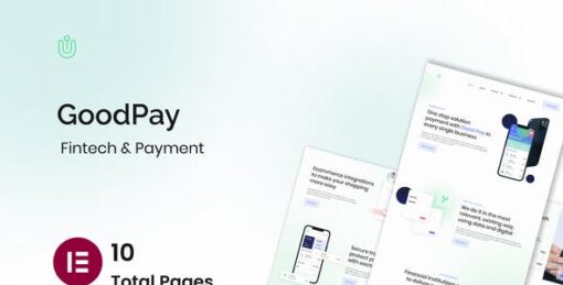Goodpay – Fintech Elementor Template Kit