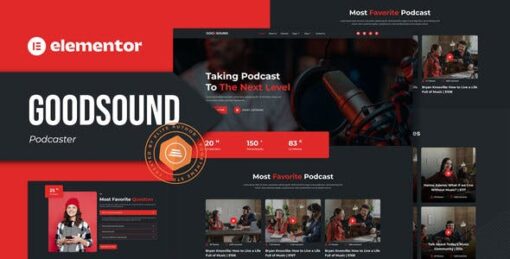 Goodsound – Podcaster Elementor Template Kit