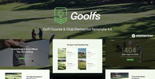 Goolfs – Golf Course & Club Elementor Template Kit