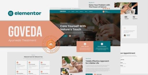 Goveda – Ayurveda Treatment Elementor Template Kit