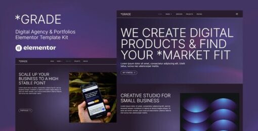 Grade – Creative Agency & Portfolios Elementor Template Kit