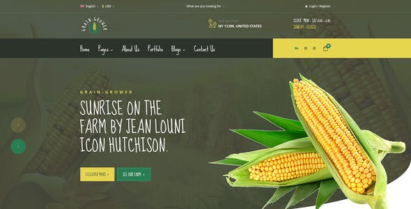 Grain Grower – Agriculture Farm & Farmers Elementor Template Kit Grain Grower – Agriculture Farm & Farmers Elementor Template Kit