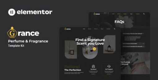 Grance – Perfume & Fragrance Elementor Template Kit
