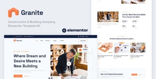 Granite – Construction & Building Company Elementor Template Kit