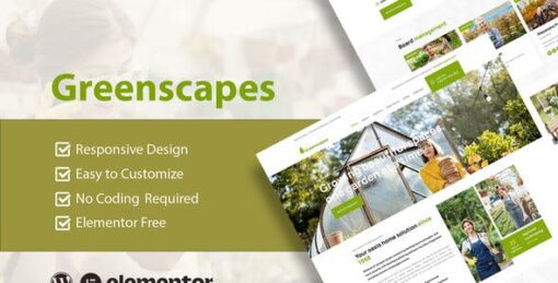 GreenScapes – Garden & Landscape Service Elementor Template Kit
