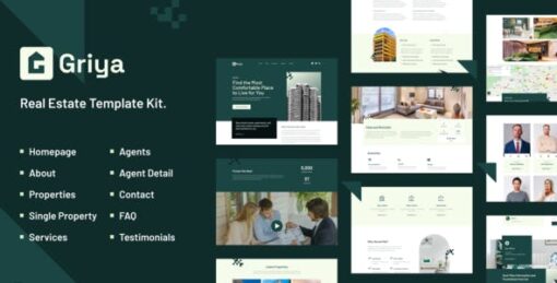 Griya – Apartment & Single Property Real Estate Elementor Template Kit